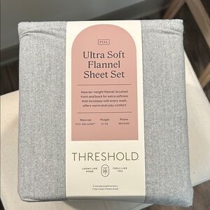 Threshold Ultra Soft Flannel Sheet Set - Light Gray